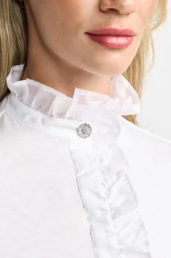 Damen Rich & Royal T-Shirt mit Rüschenkragen