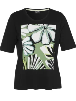 Damen Via Appia Due T-Shirt mit Rundhals und Pailletten