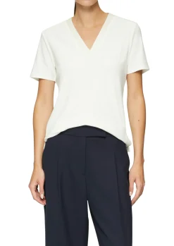 Damen s.Oliver BLACK LABEL T-Shirt mit Satinausschnitt