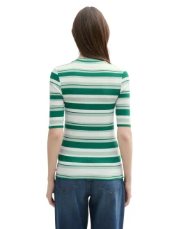 Damen Tom Tailor Denim T-Shirt mit Streifenmuster
