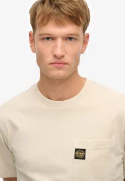 Herren Superdry T-Shirt mit Tasche und Kontrastnähten