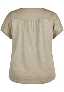 Damen Lecomte T-Shirt mit V-Ausschnitt