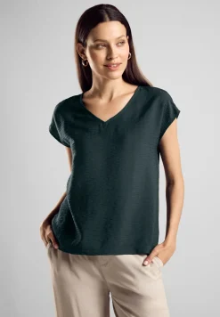 Damen Street One T-Shirt mit V-Ausschnitt