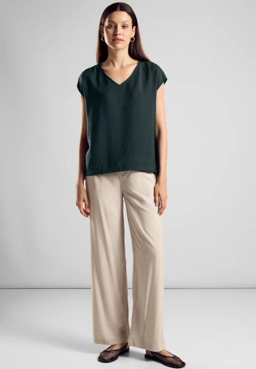 Damen Street One T-Shirt mit V-Ausschnitt