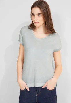Damen Street One T-Shirt mit V-Ausschnitt