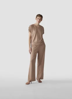 Damen Lecomte T-Shirt mit V-Ausschnitt