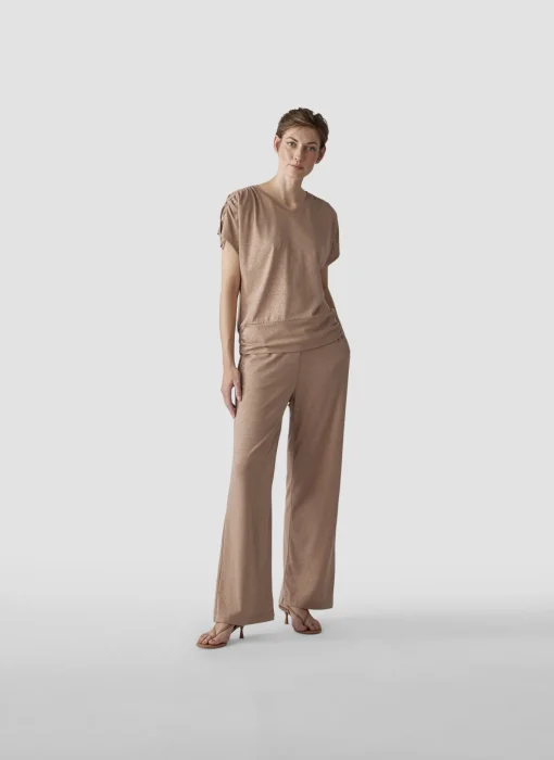 Damen Lecomte T-Shirt mit V-Ausschnitt