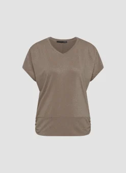 Damen Lecomte T-Shirt mit V-Ausschnitt