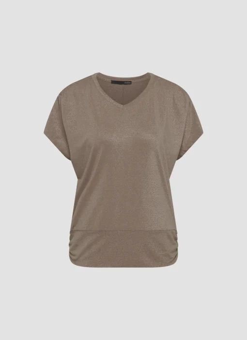 Damen Lecomte T-Shirt mit V-Ausschnitt