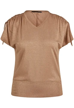 Damen Lecomte T-Shirt mit V-Ausschnitt