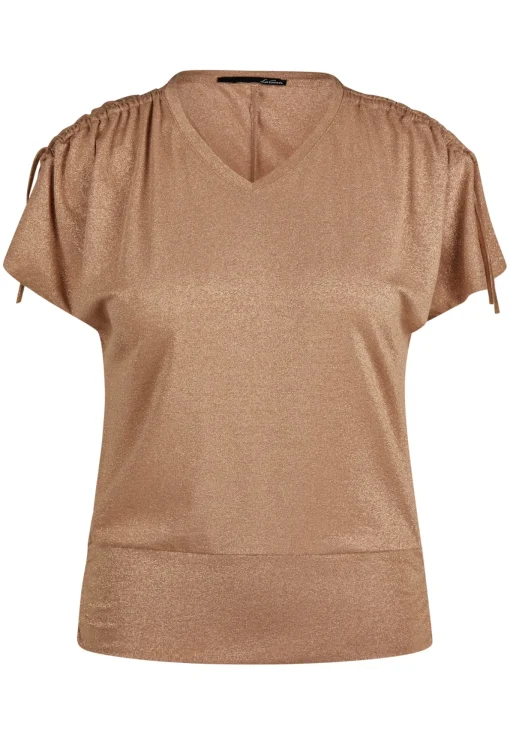 Damen Lecomte T-Shirt mit V-Ausschnitt