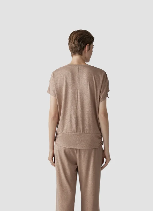 Damen Lecomte T-Shirt mit V-Ausschnitt