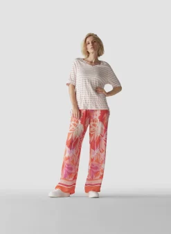 Damen Lecomte T-Shirt mit V-Ausschnitt
