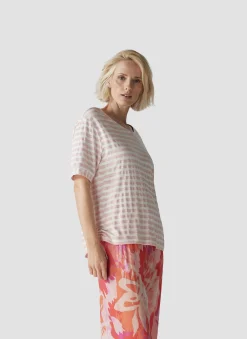 Damen Lecomte T-Shirt mit V-Ausschnitt