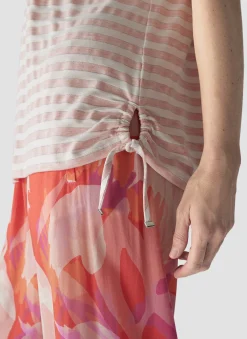 Damen Lecomte T-Shirt mit V-Ausschnitt