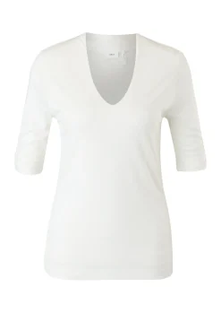 Damen s.Oliver BLACK LABEL T-Shirt mit V-Ausschnitt