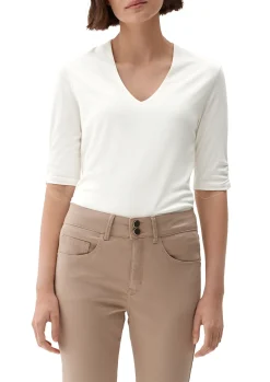 Damen s.Oliver BLACK LABEL T-Shirt mit V-Ausschnitt
