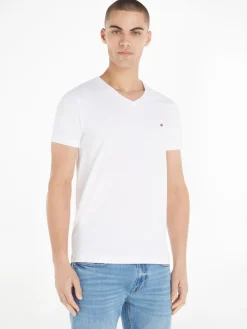 Herren Tommy Hilfiger T-Shirt mit V-Ausschnitt
