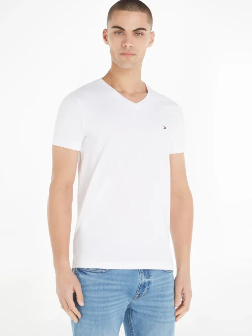 Herren Tommy Hilfiger T-Shirt mit V-Ausschnitt