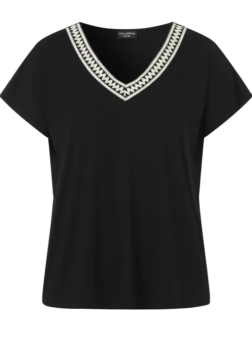 Damen Via Appia Due T-Shirt mit V-Ausschnitt