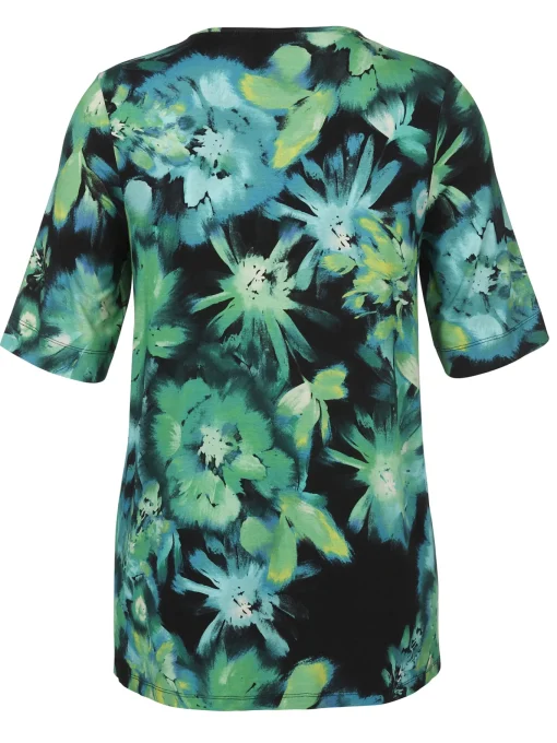 Damen Via Appia Due T-Shirt mit V-Ausschnitt und Pailletten