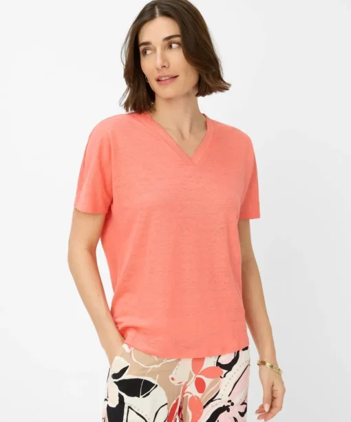 Damen Brax T-Shirt mit V-Neck