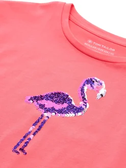 Kinder Tom Tailor Denim T-Shirt mit Wendepailletten