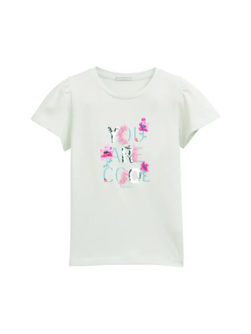 Kinder Tom Tailor Denim T-Shirt mit Wendepailletten