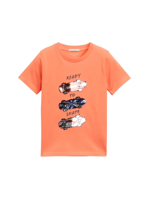 Kinder Tom Tailor Denim T-Shirt mit Wendepailletten
