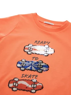 Kinder Tom Tailor Denim T-Shirt mit Wendepailletten