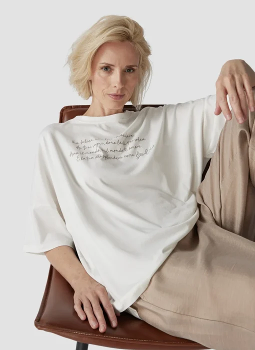 Damen Lecomte T-Shirt mit Wording