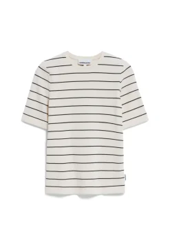 Damen armedangels T-Shirt Slim Fit aus Bio-Baumwoll Mix JAANISARA FINE STRIPE
