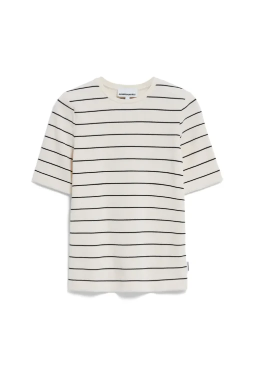 Damen armedangels T-Shirt Slim Fit aus Bio-Baumwoll Mix JAANISARA FINE STRIPE