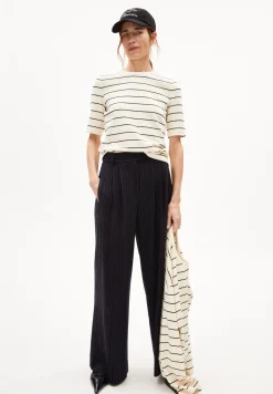 Damen armedangels T-Shirt Slim Fit aus Bio-Baumwoll Mix JAANISARA FINE STRIPE
