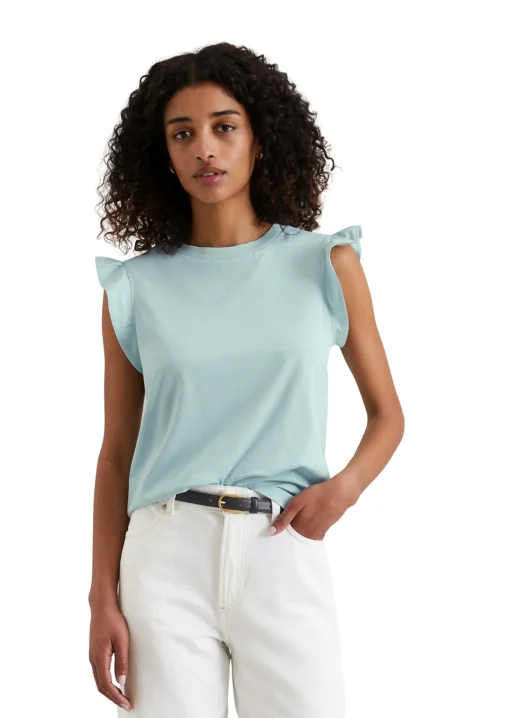 Damen Marc O´Polo Denim T-Shirt, SLL, Ruffles