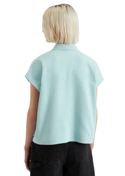 Damen Marc O´Polo Denim T-Shirt, SSL, Polo, Button Placket