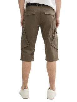 Herren Tom Tailor TTMAX Overknee Cargo Shorts mit Gürtel