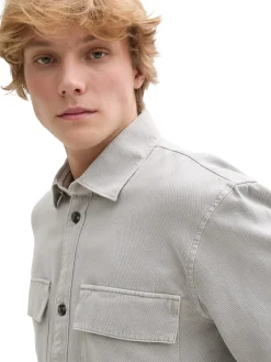 Herren Tom Tailor Denim Twill Overshirt aus Baumwolle