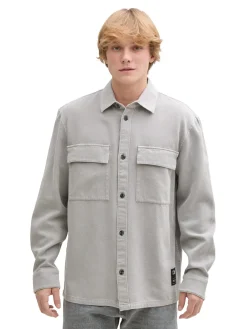Herren Tom Tailor Denim Twill Overshirt aus Baumwolle
