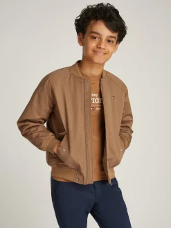 Kinder Tommy Hilfiger Twill-Bomberjacke mit Logo