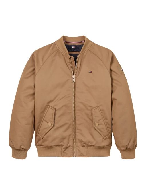 Kinder Tommy Hilfiger Twill-Bomberjacke mit Logo