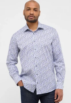 Herren Eterna Twillhemd mit floralem Print