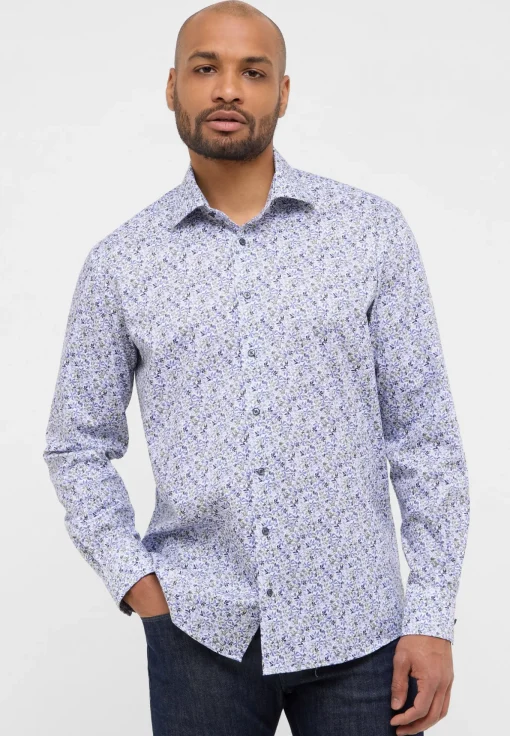 Herren Eterna Twillhemd mit floralem Print