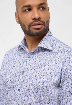Herren Eterna Twillhemd mit floralem Print