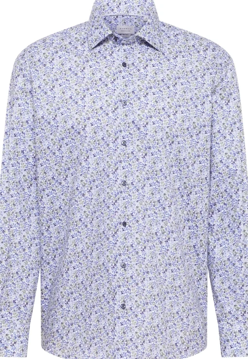 Herren Eterna Twillhemd mit floralem Print