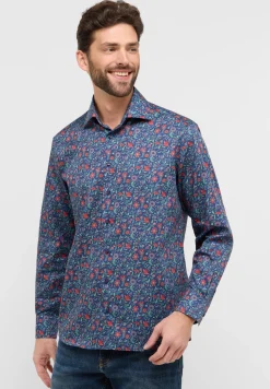 Herren Eterna Twillhemd mit floralem Print
