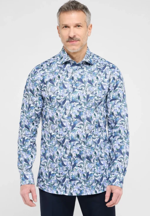 Herren Eterna Twillhemd mit Print