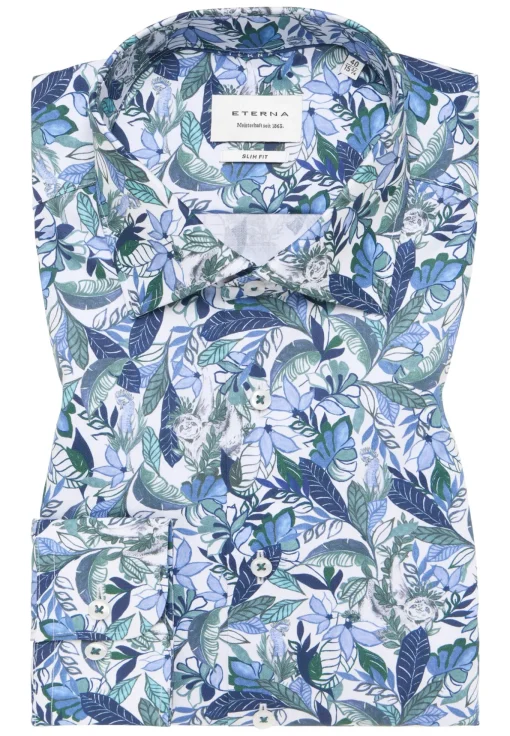 Herren Eterna Twillhemd mit Print