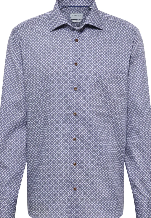 Herren Eterna Twillhemd mit Print