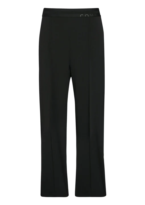 Damen Comma Twill-Jersey-Schlupfhose mit Gummibund und gesteppten Biesen